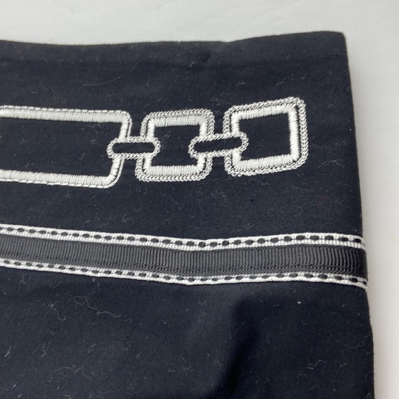 Black Embroidered Skirt Size 9 Geometric Design - Picture 6 of 7